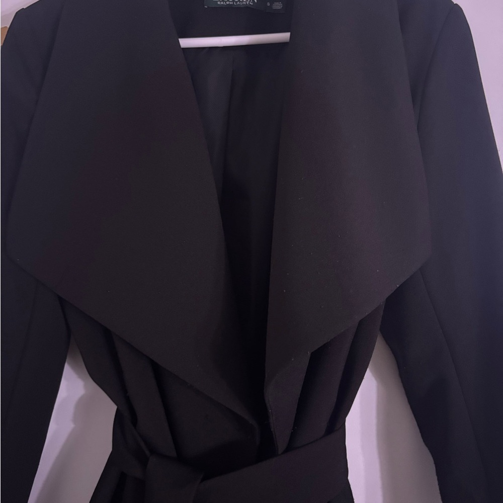 Lauren Women's Ralph Lauren Crepe Belted Wrap Coat - Picture 7 of 8